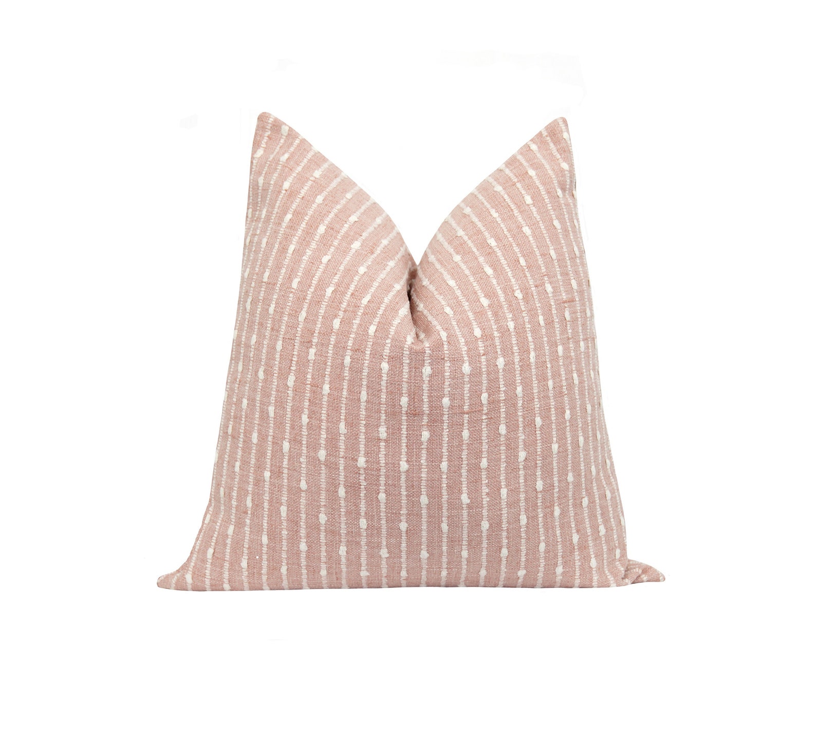 Blush Pillow Cover, Double Sided Woven Throw Pillow, Textured Blush