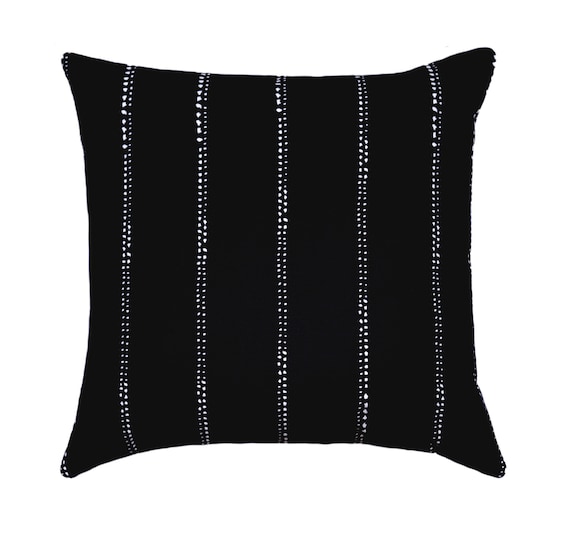 Black White Striped Pillows 20 X 20 Black Pillow Covers Etsy