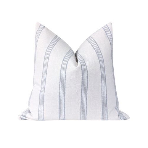 Coastal Décor Pillow Case Striped Pillow Cover 20x20 Rain Etsy