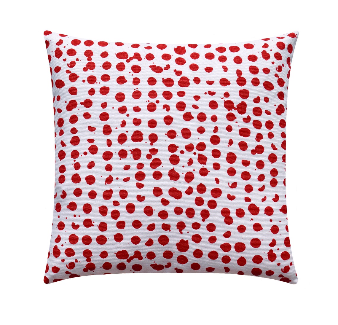 Red Polka Dot Pillow Cover Christmas Decorative Pillow Red Etsy