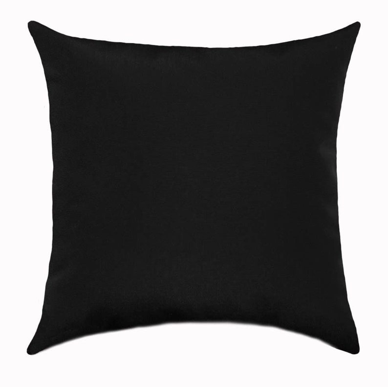 Black Throw Pillow Cover Solid Black Accent Pillow Cover Etsy