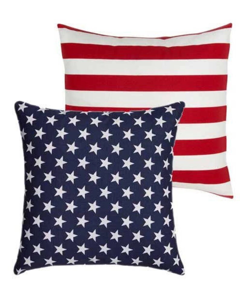 Outdoor American Flag Pillow Cover Patriotic Decor 12x18 Etsy