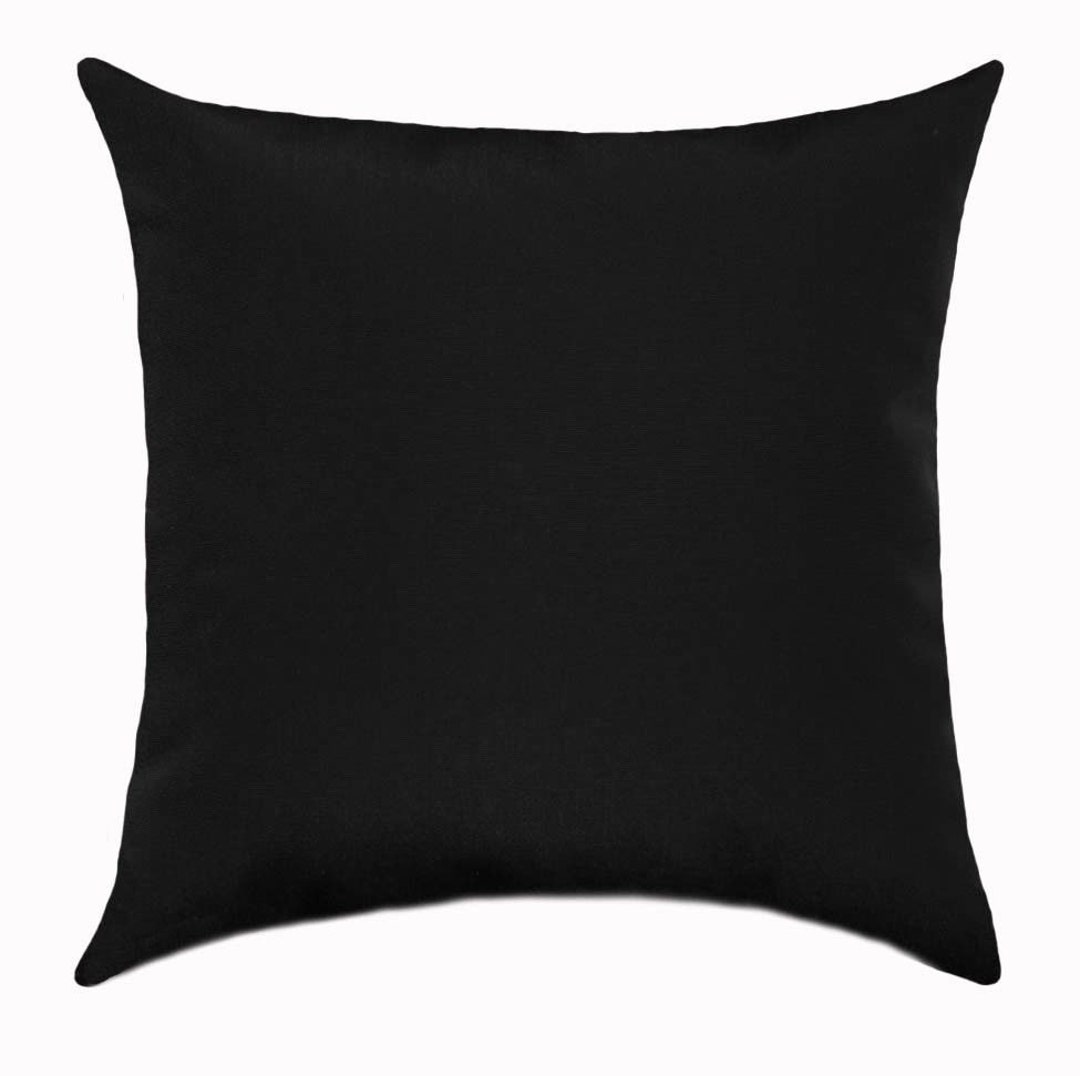 Solid Throw Pillow Covington Black Pillow Cover Zippered Etsy