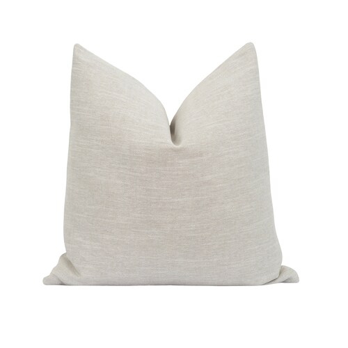 Beige Linen Pillow Cover Beige Linen Double Sided Decorative Etsy