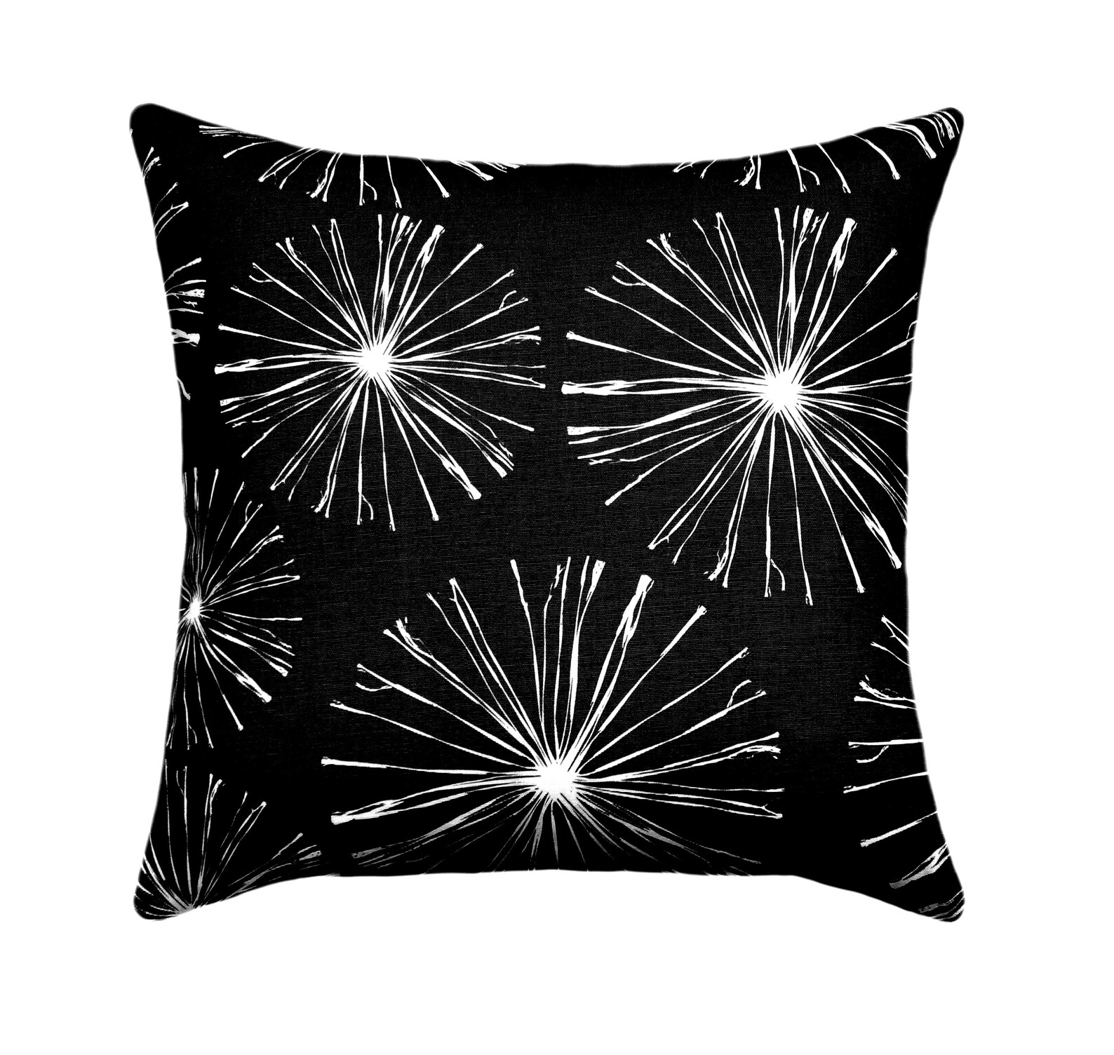 Black Outdoor Pillow Cover Black and White Abstract Pillow Etsy