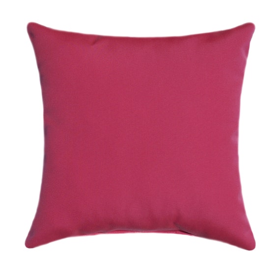 Hot Pink Outdoor Throw Pillow Cover Solid Sunbrella Canvas Etsy