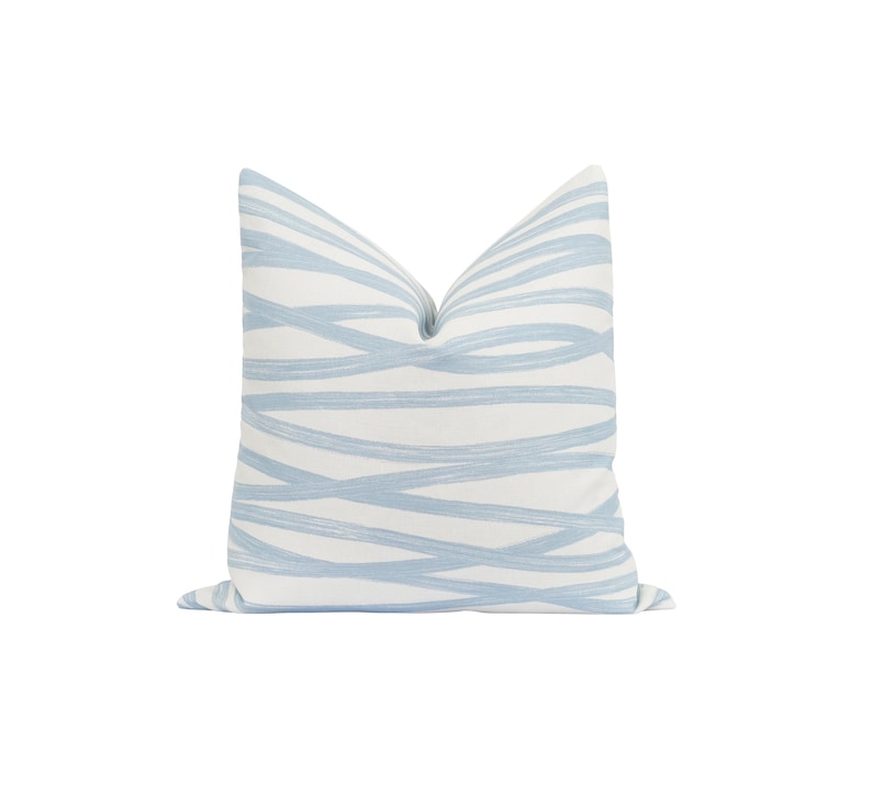 Blue and White Decorative Pillow Cover Modern Print Pillow Etsy