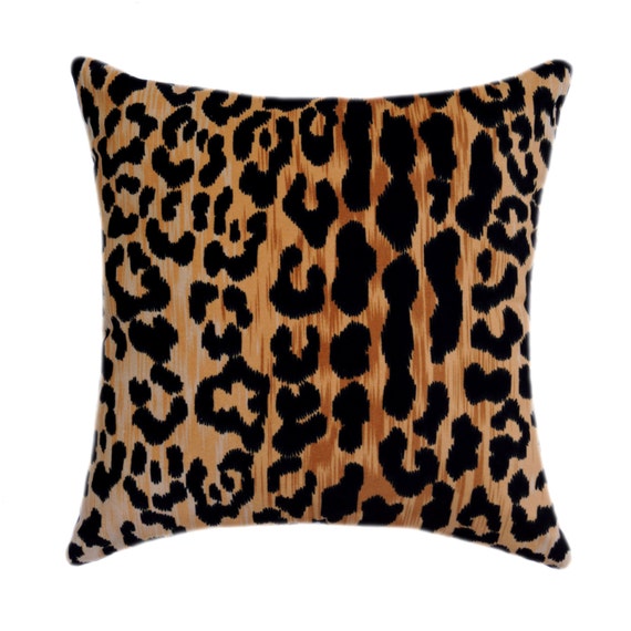 Velvet Cheetah Throw Pillow Leopard Velvet Pillow Cover animal
