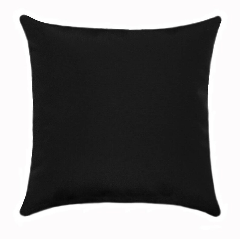 Outdoor Pillows Outdoor Pillow Covers Solid Black Decorative Etsy