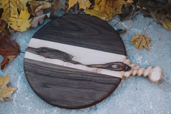 Twisted Maple /& Walnut ServingCharcuterie Board Copper Powder Inaly