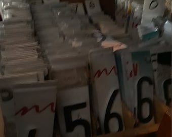 License plate letters and numbers