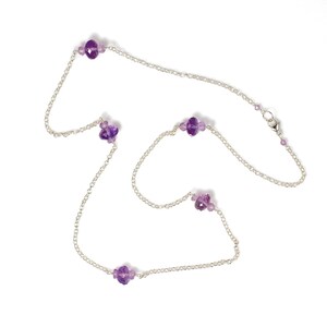 Amethyst and Sterling Silver Necklace