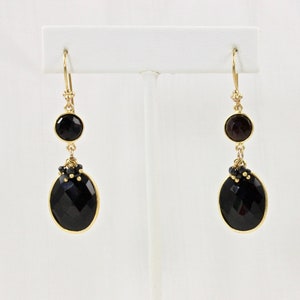 Black Onyx Large Drop Earrings