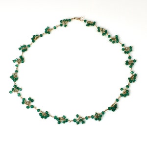 Green Onyx Bead Necklace / Choker