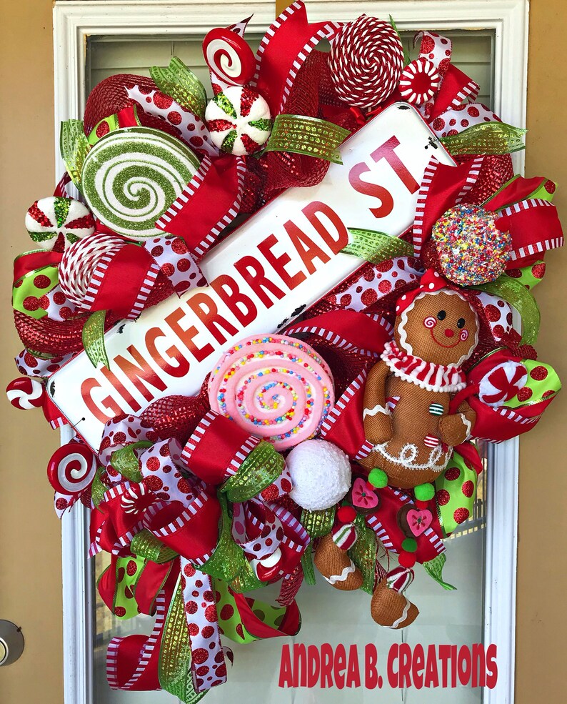 Gingerbread Wreath Gingerbread wreath for front door Etsy