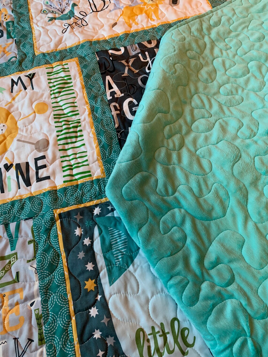Baby Quilt w/ Soft Minky Backing Etsy
