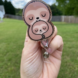 Sloth Badge Reel | badge holder | acrylic badge reel | medical accessories | cute badge reel | nurse badge reel | teacher badge reel