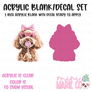 Golden Doodle Acrylic Blank/Decal Set | Acrylic badge reel blanks | DIY badge reels