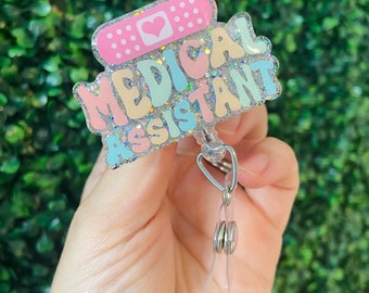 Medical Assistant Badge Reel | badge holder | acrylic badge reel | medical accessories | nurse badge reel | medical student badge reel