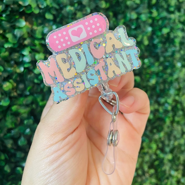 Medical Assistant Badge Reel | badge holder | acrylic badge reel | medical accessories | nurse badge reel | medical student badge reel