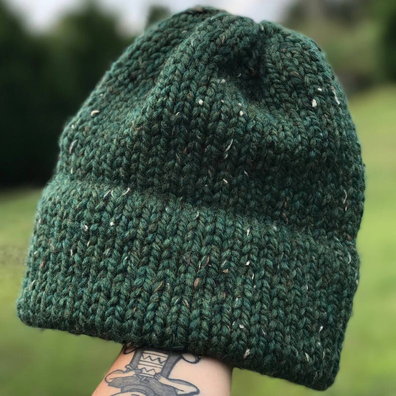 men's knit cap with brim