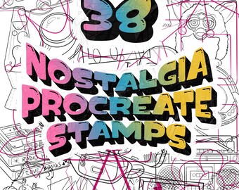 Nostalgia Procreate Brush Pack Nostalgic | 38 Vintage-Inspired Brushes for Tattoo, Stencil & Digital Art