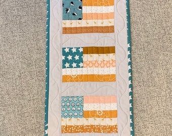 Contemporary Flags Quilted Wall Hanging