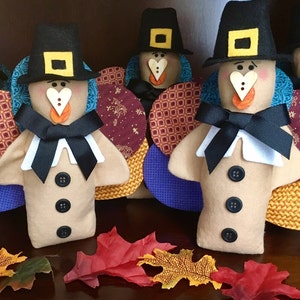 Plymouth the Turkey, handmade and ready to accompany your fall decor