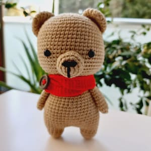 Bär häkeln Muster, Bär häkeln Amigurumi Digitales PDF, Amigurumi Teddybär, klassisches Amigurumi Teddybär Spielzeug Tutorial