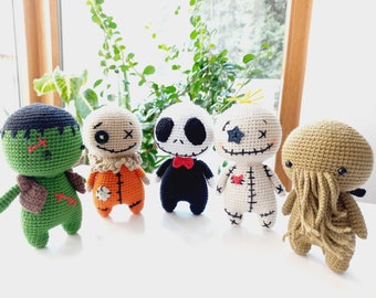 Halloween Amigurumi Crochet Pattern Bundle 5 in 1 (PDF Pattern)