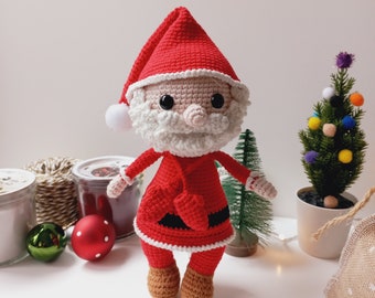 Amigurumi Santa Claus Crochet Pattern, Santa Toy Tutorial (PDF)