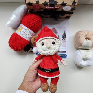 Crochet Kit, Santa Claus Crochet Kit, Amigurumi Kit, Diy Craft Kit Gift