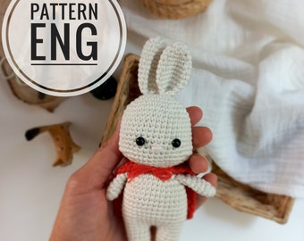 Mini Amigurumi Pattern, Bunny Pattern, Crochet Mini Rabbit Pattern, Amigurumi Pattern, Tutorial, Crochet Bunny, PDF Amigurumi Crochet Bunny