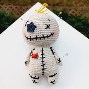 Voodoo Doll Crochet Pattern, Cute Voodoo Amigurumi Crochet Pattern, Tiny Voodoo Doll Pattern, Halloween Amigurumi Pattern image 6
