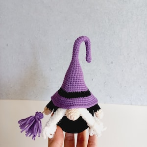 Witch Gnome Crochet Pattern, Halloween Gnome, Halloween decor Witch Gnome Crochet Pattern, PDF Amigurumi Halloween Pattern