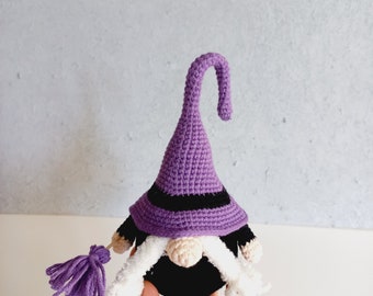 Witch Gnome Crochet Pattern: Halloween Amigurumi (PDF)