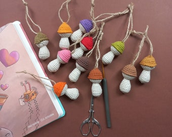 Crochet Mushroom Ornament Pattern: Christmas Amigurumi (PDF Pattern)