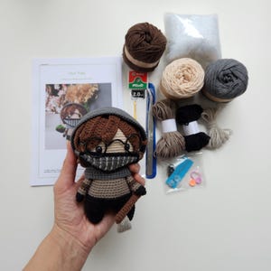 Crochet Kit, Ticci Toby Crochet Kit, Amigurumi Kit, DIY Kit Craft Eco-friendly Gift for Crocheter