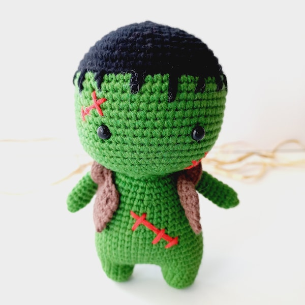 Frankenstein Crochet Pattern, Halloween Crochet Pattern, Amigurumi Halloween Pattern, Seasonal Decor, Digital, Download, Diy