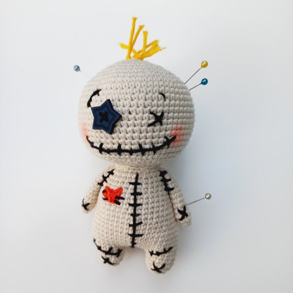 Voodoo Doll Crochet Pattern, Cute Voodoo Amigurumi Crochet Pattern, Tiny Voodoo Doll Pattern, Halloween Amigurumi Pattern