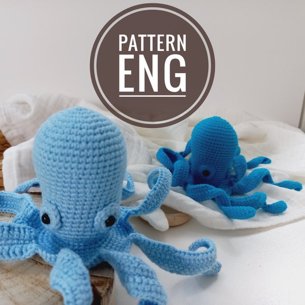 Crochet Octopus Pattern, Octopus Kraken Crochet Pattern PDF, Octopus Toy amigurumi crochet pattern, Crochet Tutorial Octopus