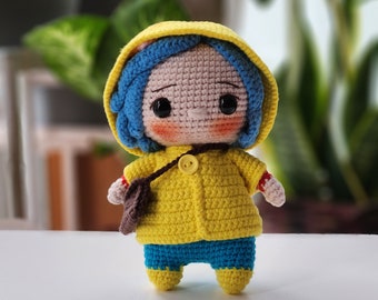 Crochet Pattern, Coraline Doll Crochet Pattern, Amigurumi Crochet Pattern