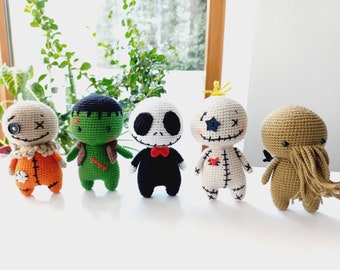 Crochet Pattern Bundle, Halloween Amigurumi Pattern, Bundle 5 in 1 Crochet Patterns