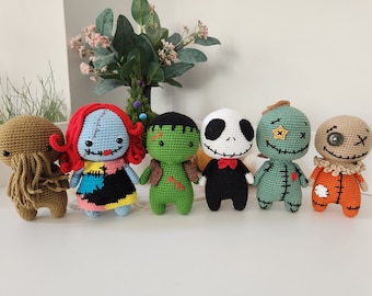 Modèle au crochet, modèle Amigurumi d'Halloween, lot de modèles au crochet 6 en 1