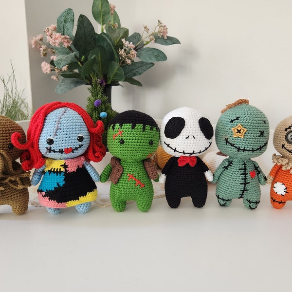 Modèle au crochet, modèle Amigurumi d'Halloween, lot de modèles au crochet 6 en 1