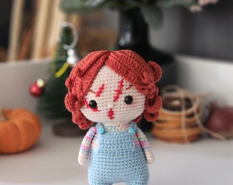 Creepy Killer Doll Crochet Pattern, Horror Amigurumi (PDF)