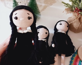 Gothic Girl Crochet Doll Pattern: Halloween Amigurumi PDF Tutorial