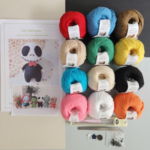 Halloween Crochet Kit, Amigurumi Kit, Halloween with Printed Pattern, How to Amigurumi Kit with Tutorial