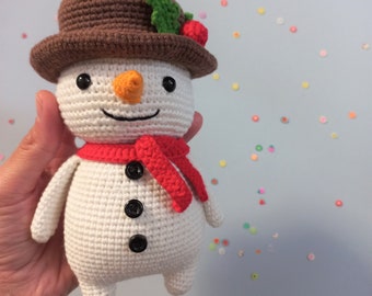Crochet Snowman Pattern, Christmas Amigurumi Doll (PDF Pattern)