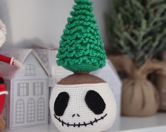 Jack Christmas Tree Crochet Pattern, Spooky Amigurumi PDF, Halloween or Christmas Holiday Decor